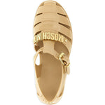 Sandali con logo in beige Moschino - donna 