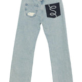 Jeans con strappi in blu Sefr - uomo 