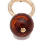 Orecchini a cerchio e sfera in oro e marrone Rosantica - donna 