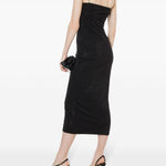 Abito midi con cristalli in nero Philosophy di Lorenzo Serafini - donna 