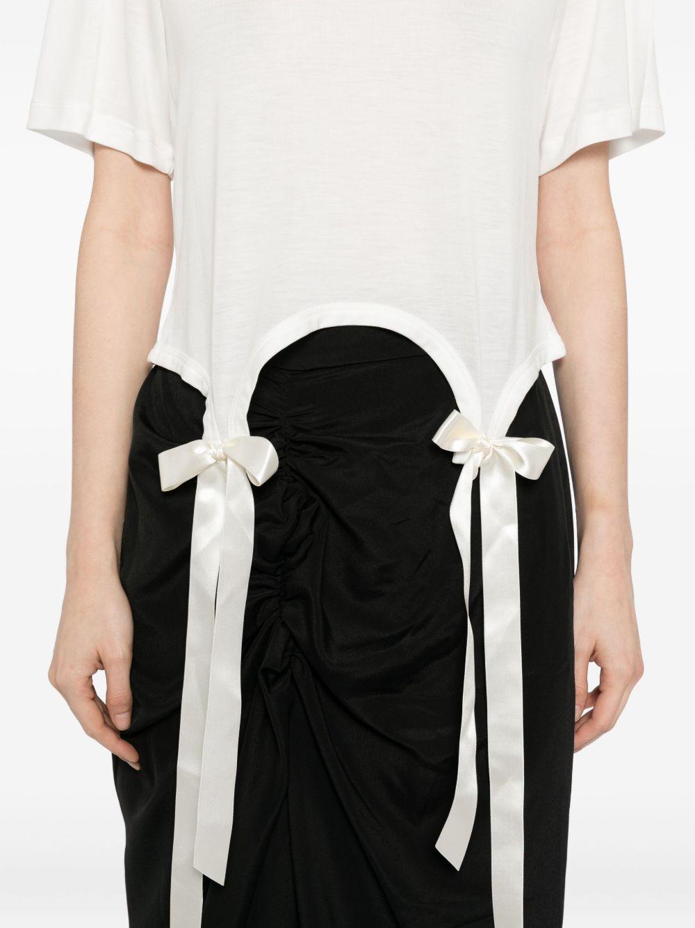 T-shirt con fiocchi in bianco Simone Rocha - donna 