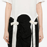 T-shirt con fiocchi in bianco Simone Rocha - donna 