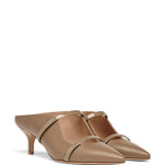 Mules Maureen 45 kitten heel in nappa taupe 