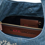 Borsa a spalla the sack grande in denim blu Marc Jacobs - donna 