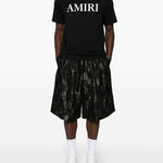 T-shirt a maniche corte con logo  in nero 