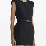 Abito stockman con spalline in nero Mugler - donna 
