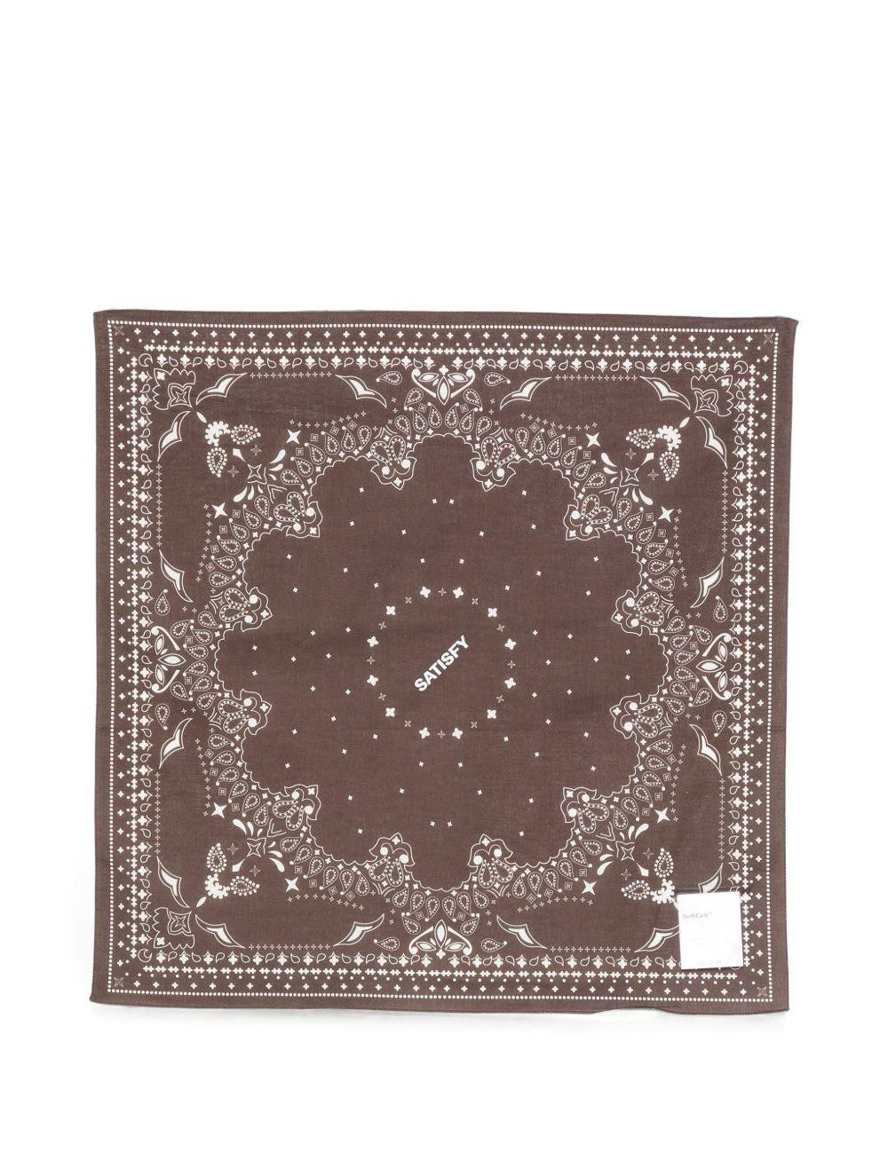 Bandana SoftCell con stampa paisley in marrone 