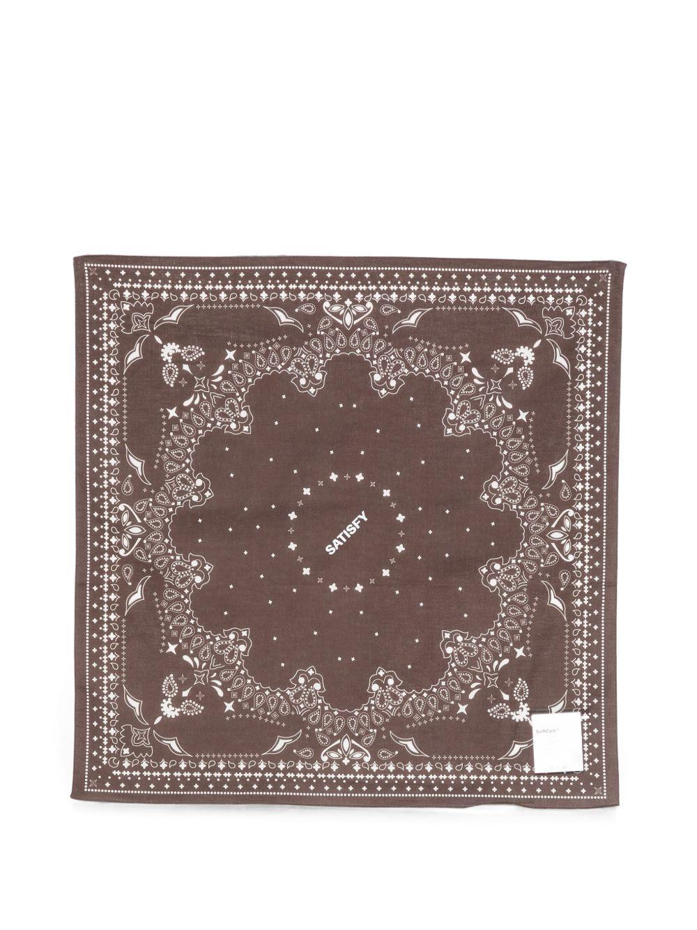 Bandana SoftCell con stampa paisley in marrone 