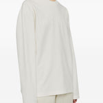 T-shirt con logo a maniche lunghe in bianco Jil sander - unisex 