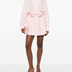 Mini abito svasato con cintura in rosa Norma kamali - donna 