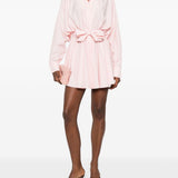 Mini abito svasato con cintura in rosa Norma kamali - donna 
