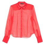 Camicia semi trasparente in rosso David Koma - donna 