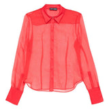 Camicia semi trasparente in rosso David Koma - donna 