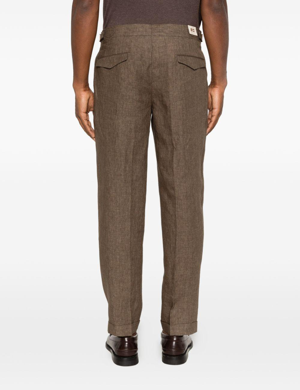 Pantaloni con regolazioni laterali in marrone Briglia 1949 - uomo 