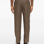 Pantaloni con regolazioni laterali in marrone Briglia 1949 - uomo 