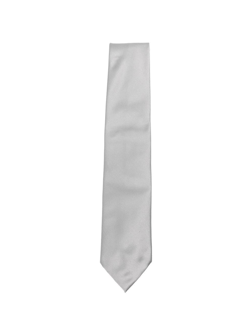 Cravatta satinata in grigio Lardini - uomo 