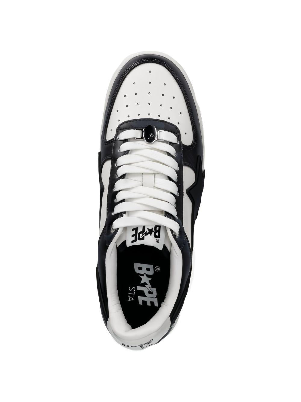 Sneakers basse sta #1 m2 in bianco e nero A Bathing Ape - uomo 