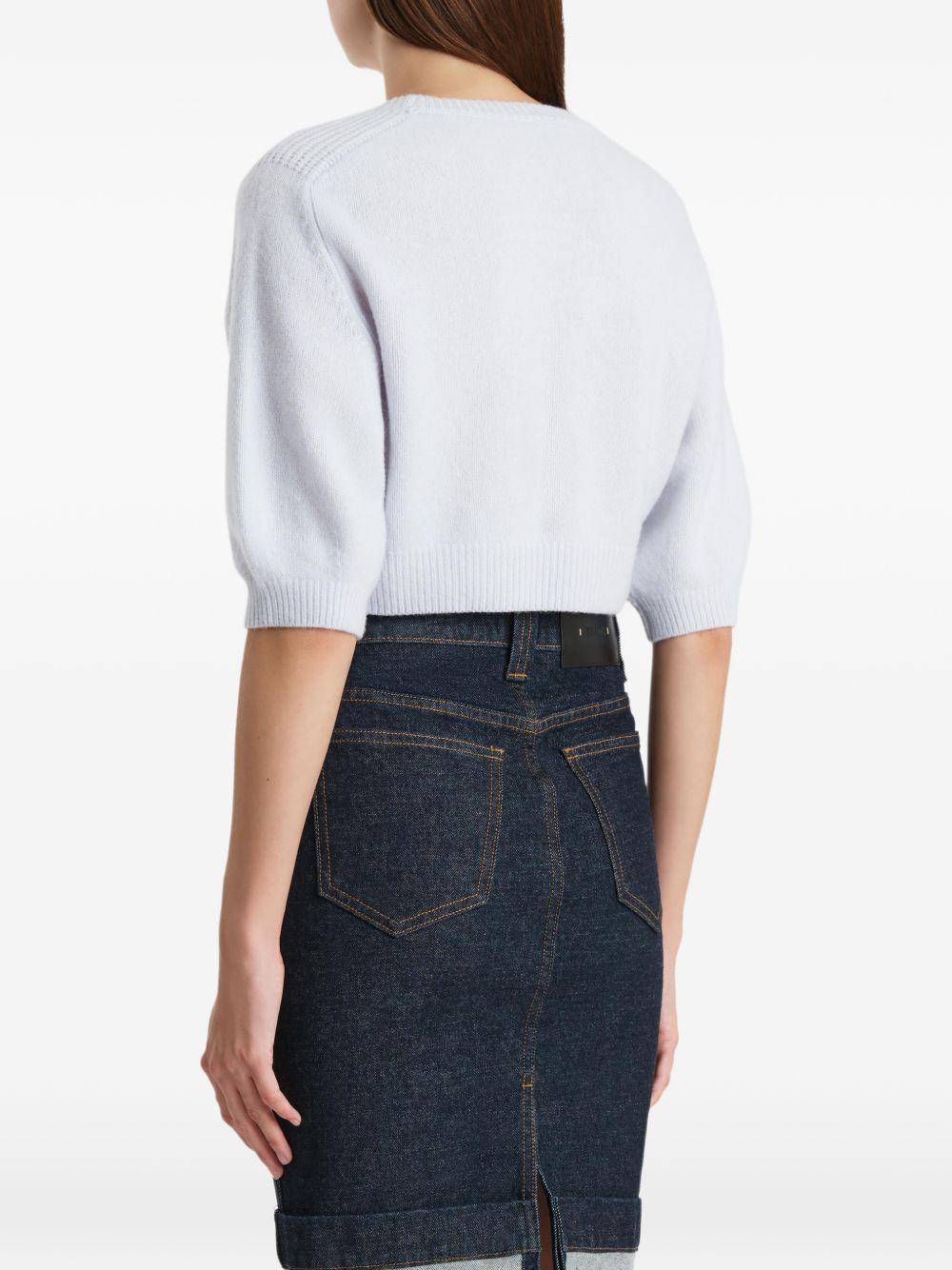 Top in lana lorelai in celeste con Khaite - donna 