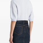 Top in lana lorelai in celeste con Khaite - donna 