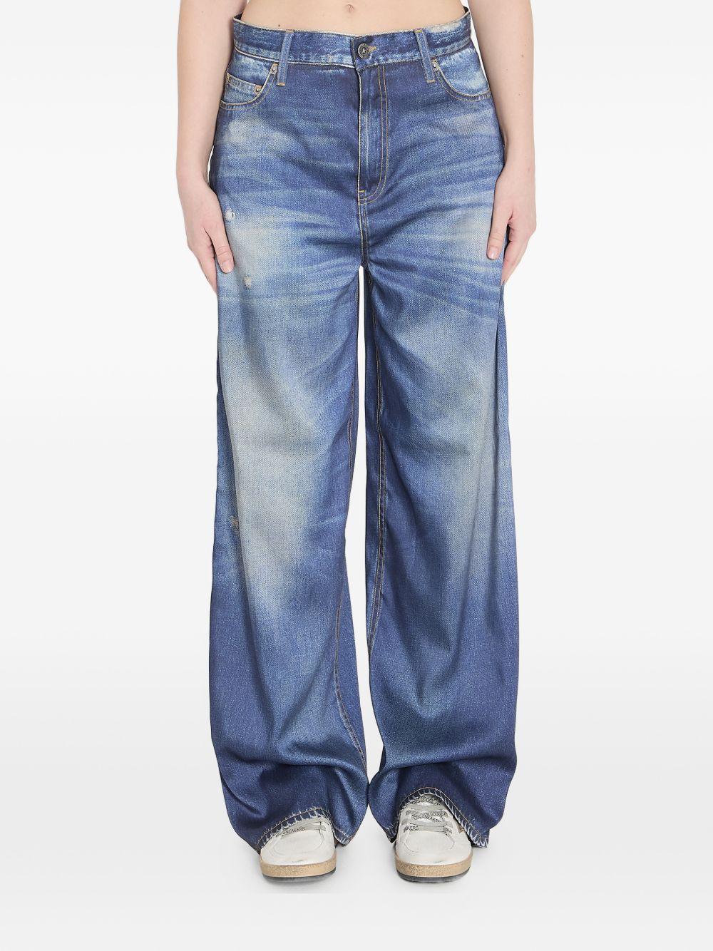 Pantaloni con stampa in blu Golden goose - donna 