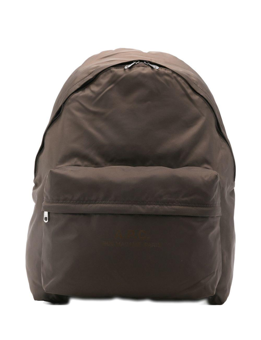Zaino con zip in marrone A.P.C. - uomo 