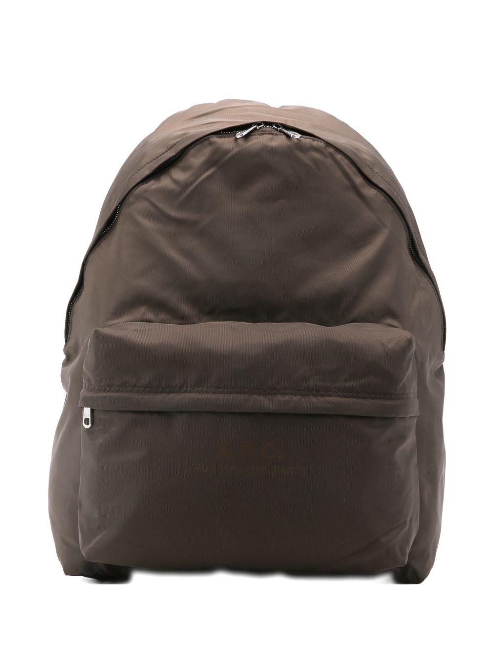 Zaino con zip in marrone A.P.C. - uomo 