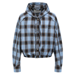 Giacca a quadri con cappuccio in blu Feng Chen Wang - uomo 
