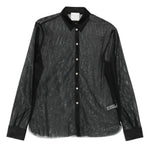 Camicia semi trasparente in nero Forte forte - donna 
