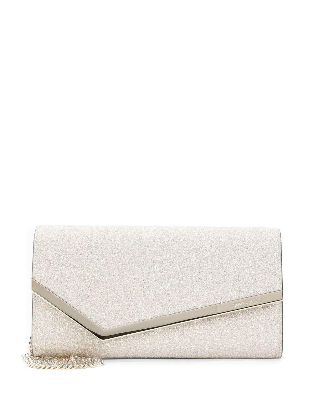 Clutch Emmie con microglitter in oro Jimmy choo - donna 