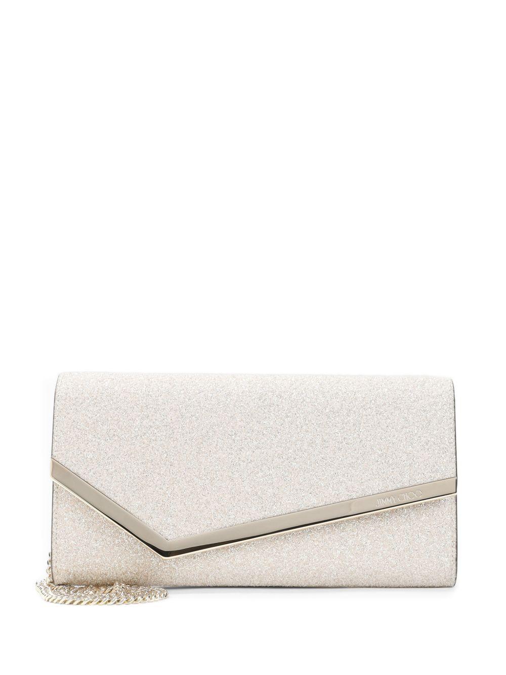 Clutch Emmie con microglitter in oro Jimmy choo - donna 