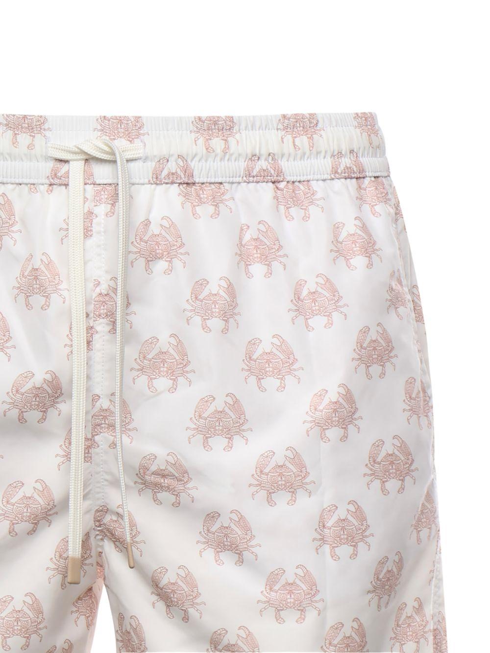 Pantaloncini da bagno con stampa granchio in bianco Eleventy - uomo 