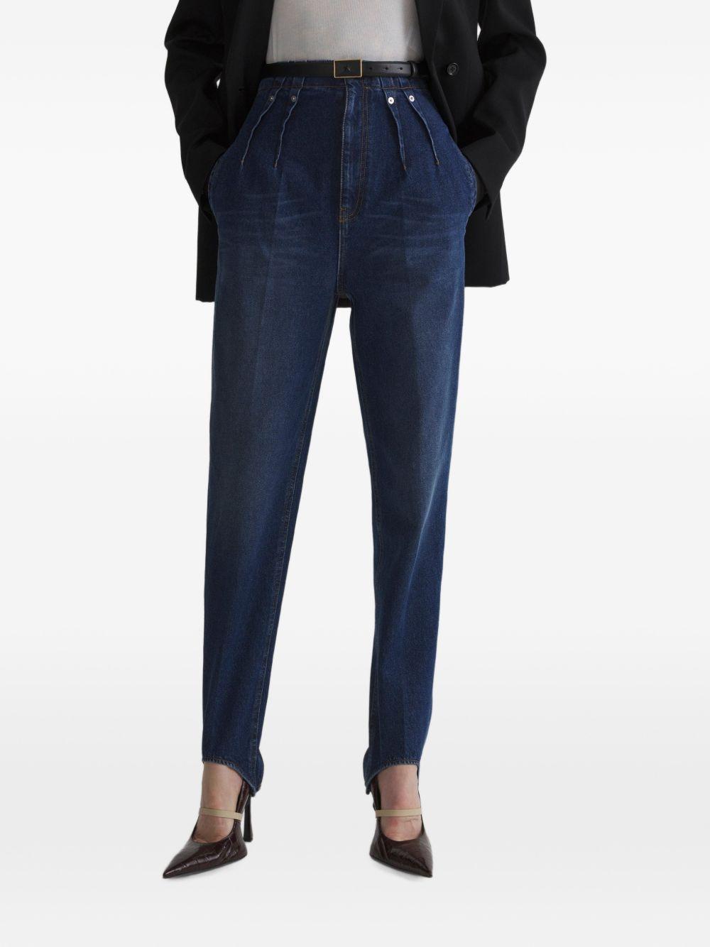 Jeans a vita alta in blu 