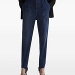 Jeans a vita alta in blu 