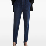 Jeans a vita alta in blu 