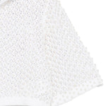 Top in maglia con perle in bianco 