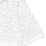 Top in maglia con perle in bianco 
