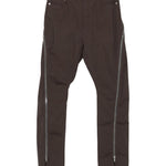 Pantaloni con zip in marrone Rick owens - uomo 