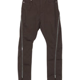 Pantaloni con zip in marrone Rick owens - uomo 