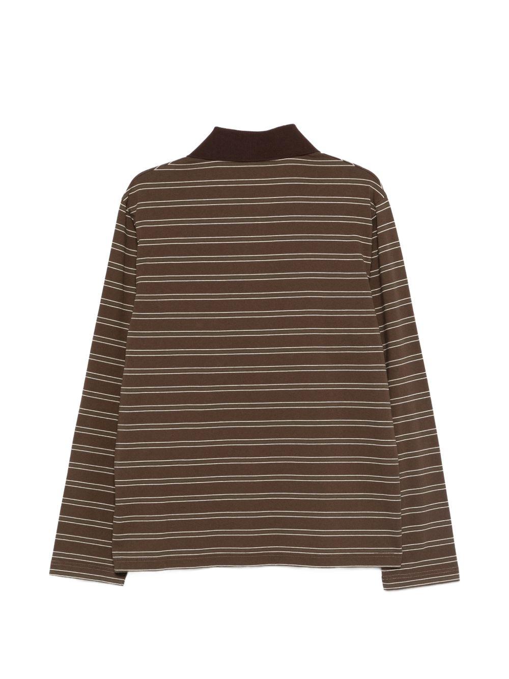 Polo con motivo a righe in marrone A.P.C. - uomo 