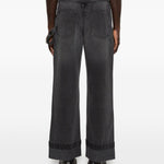 Jeans con risvolto in grigio Simone rocha - uomo 