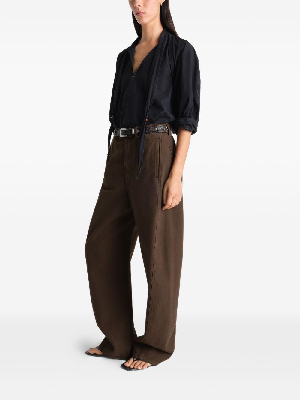 Jeans con cintura in marrone Lemaire - uomo 