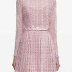 Abito midi plissettato in rosa Self-Portrait - donna 