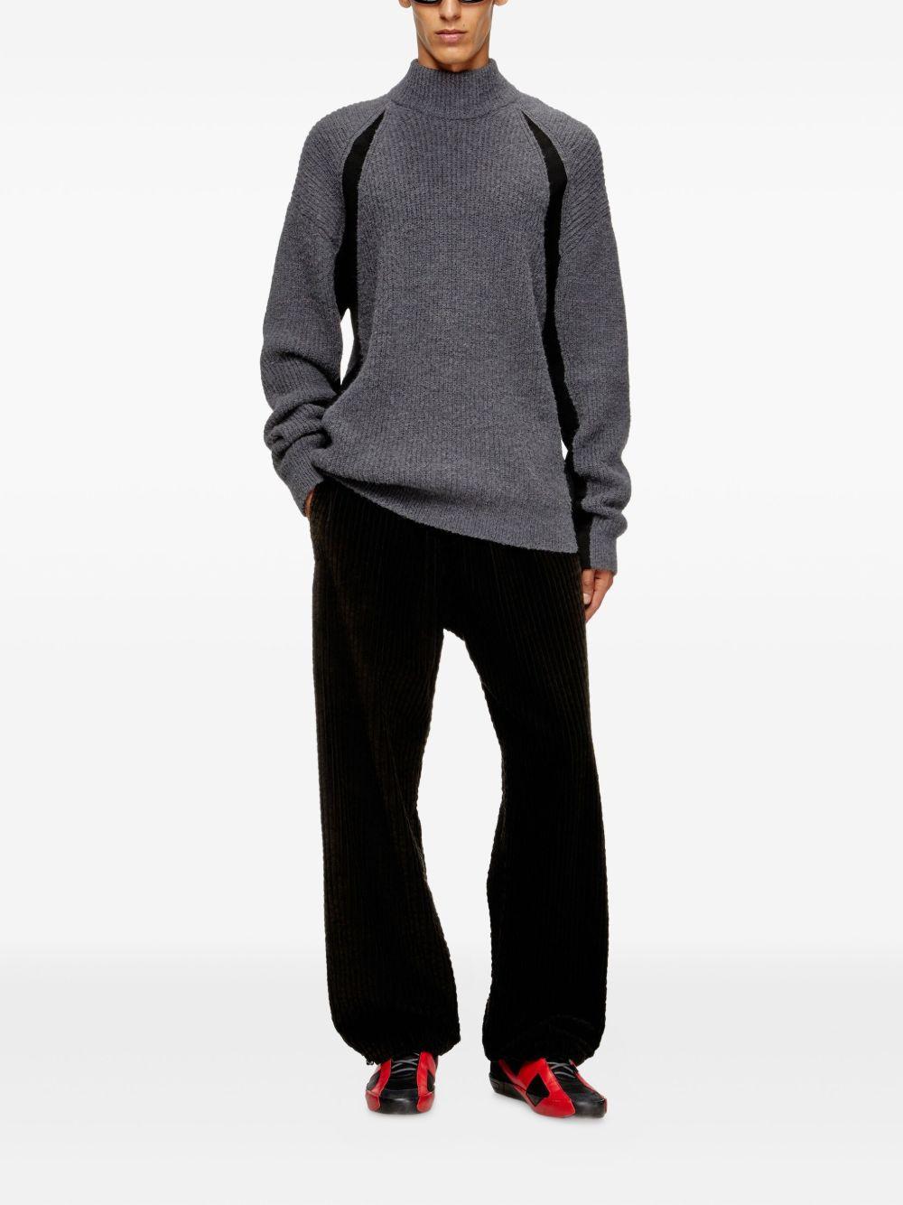 Maglione K-Lollo-TN a coste in grigio Diesel - uomo 