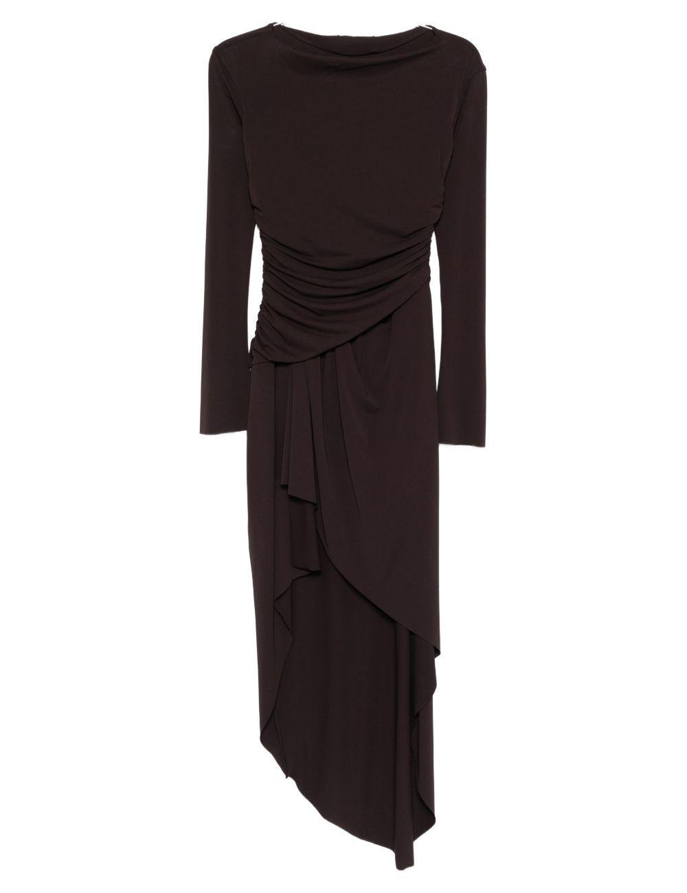 Abito asimmetrico in marrone Amen - donna 
