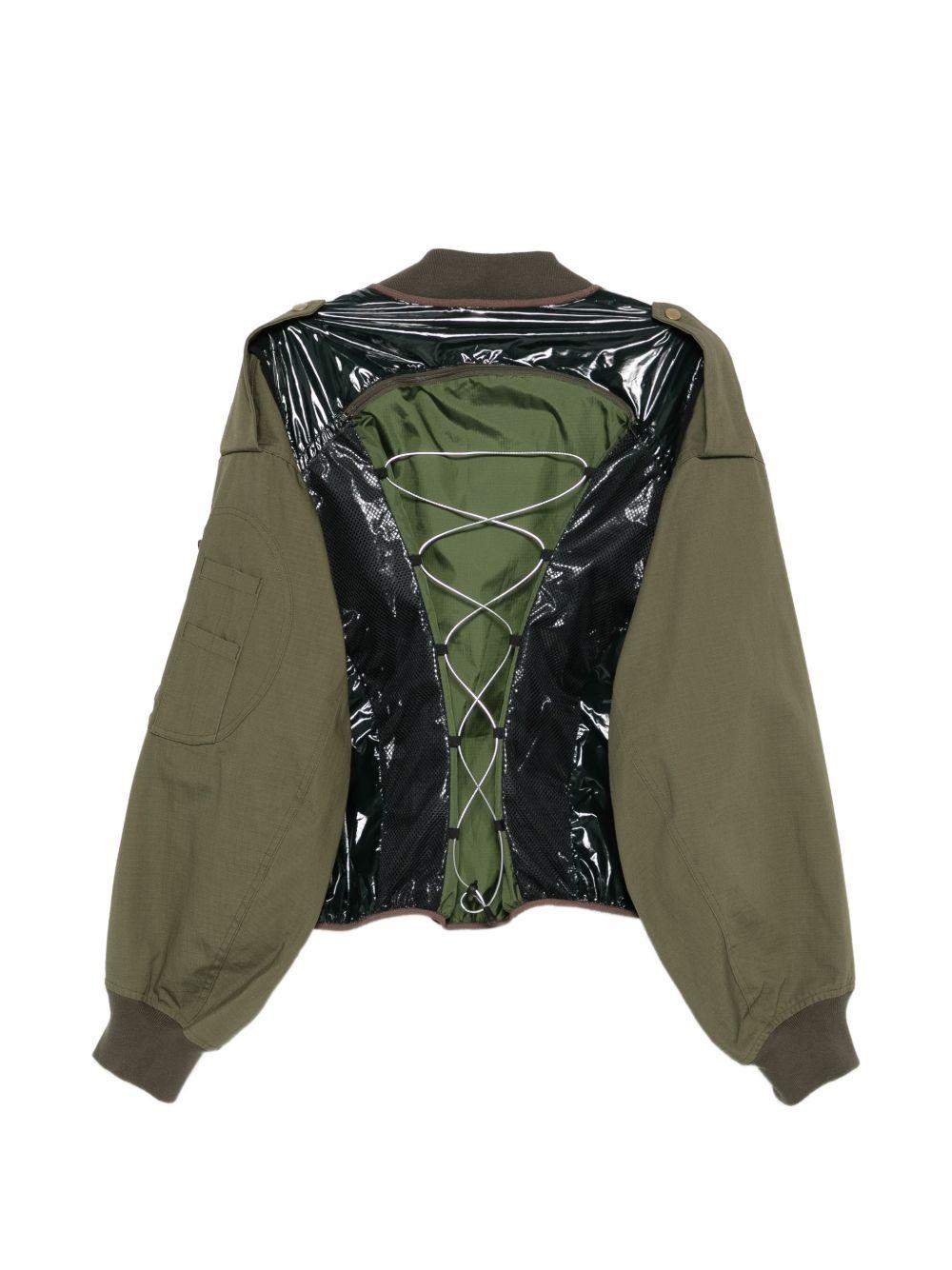 Giacca con stringhe in verde militare Kolor - uomo 