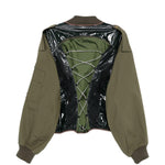 Giacca con stringhe in verde militare Kolor - uomo 
