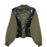 Giacca con stringhe in verde militare Kolor - uomo 