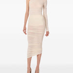 Body semi trasparente in crema Wolford - donna 