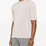Maglione con scollo rotondo e rifiniture in beige Eleventy - uomo 