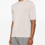 Maglione con scollo rotondo e rifiniture in beige Eleventy - uomo 